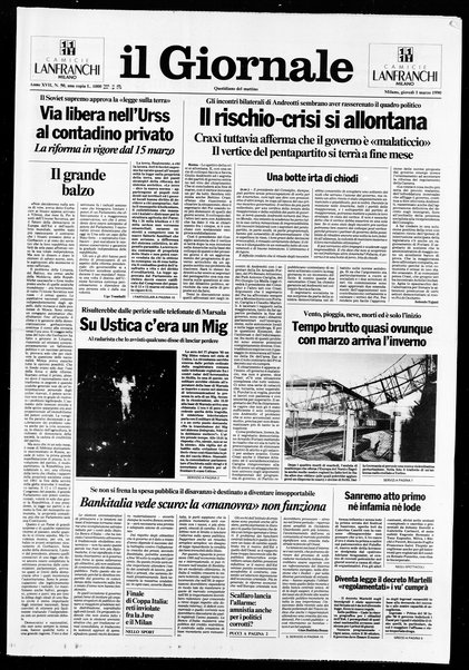 Il giornale : quotidiano del mattino